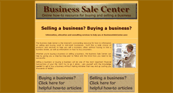 Desktop Screenshot of businesssalecenter.com