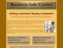 Tablet Screenshot of businesssalecenter.com
